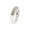Billede af By Pind ring sølv rhodineret båndring med zirkoniasten (str 52-58)