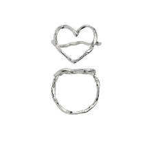 Billede af STINE A Funky Heart ring sølv (str. 56)