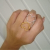 Billede af STINE A Funky Heart ring forgyldt sølv (str 48-60)