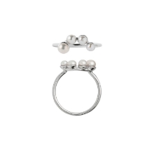 Billede af STINE A Pearl Berrie ring sølv m. fvp (str. 50)