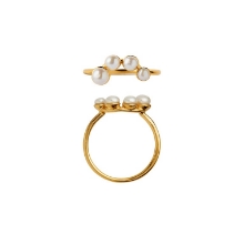 Billede af STINE A Pearl Berrie ring forgyldt sølv m. fvp (str. 52)