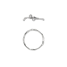 Billede af STINE A Flow Ring With Two Stones ring sølv (str. 52)