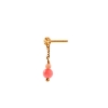Billede af STINE A Tres Petite Etoile With Coral ørering forgyldt sølv (1 stk)