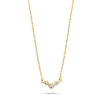 Billede af Spirit Icons Trinity halskæde 14 karat guld m. 0,056 ct. w/vs 45 cm
