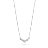 Billede af Spirit Icons Trinity halskæde 14 karat hvidguld m. 0,056 ct. w/vs 45 cm
