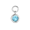 Billede af Spirit Icons Swiss Blue Drop vedhæng til hoops 14 karat hvidguld med topas (1 stk)