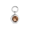 Billede af Spirit Icons Smoky Quartz Drop vedhæng til hoops 14 karat hvidguld med røgkvarts (1 stk)