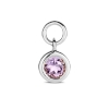 Billede af Spirit Icons Amethyst Drop vedhæng til hoops 14 karat hvidguld med ametyst (1 stk)