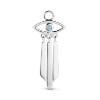 Billede af Spirit Icons Horus Drop Swiss Blue vedhæng til hoops 14 karat hvidguld med topas (1 stk)