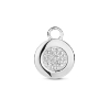 Billede af Spirit Icons Gaia Drop vedhæng til hoops 14 karat hvidguld med 0,042 ct. w/vs.