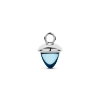 Billede af Spirit Icons Acorn Drop Swiss Blue vedhæng til hoops 14 karat hvidguld med topas (1 stk)