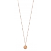 Billede af Spirit Icons Sunshine halskæde sølv rosaforgyldt med 0,025ct. w/si diamant (45 cm)