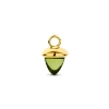 Billede af Spirit Icons Acorn Drop Peridot vedhæng til hoops 14 karat guld med grøn peridot (1 stk)