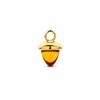 Billede af Spirit Icons Acorn Drop Citrin vedhæng til hoops 14 karat guld med gul citrin (1 stk)