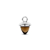 Billede af Spirit Icons Acorn Drop Røgtopas vedhæng til hoops 14 karat guld med brun røgtopas (1 stk)