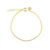 Billede af Aqua Dulce Rope armbånd forgyldt sølv (17 + 3 cm)