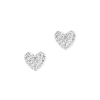 Billede af Aqua Dulce Darling Heart øreringe sølv m. cz