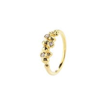 Billede af Aqua Dulce Darling Rock ring forgyldt sølv m. cz (str. 54)