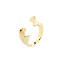 Billede af Aqua Dulce Darling River ring forgyldt sølv m. cz (str. 58-60)