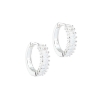 Billede af Aqua Philina Clear Hoop øreringe sølv m. cz (15 mm)