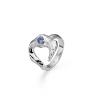 Billede af *Studio Z "Lunar" ring sølv m. blå cz (str. 54)