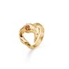 Billede af *Studio Z "Lunar" ring forgyldt sølv m. orange cz (str. 54)