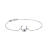 Billede af Studio Z "Lunar" armbånd sølv m. blå cz (16-18 cm)