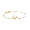 Billede af Studio Z "Lunar" armbånd forgyldt sølv m. grøn cz (16-18 cm)