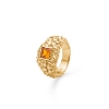 Billede af *Studio Z "Untamed" ring forgyldt sølv m. orange cz (str. 56)