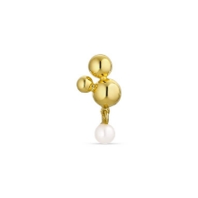 Billede af Jane Kønig Atomic Stud w. Pearl Pendant ørering forgyldt sølv (1 stk.) Venstre
