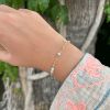 Billede af WiOGA Mona-Lisa armbånd forgyldt sølv m. sten (15,5-19 cm)