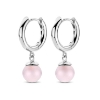 Billede af Spirit Icons Figaro Hoop øreringe sølv m. pink sten