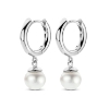 Billede af Spirit Icons Figaro Hoop Pearl øreringe sølv m. fvp