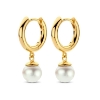 Billede af Spirit Icons Figaro Hoop Pearl øreringe forgyldt sølv m. fvp
