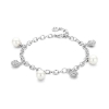Billede af Spirit Icons Maxine Pearl armbånd sølv m. fvp + cz (17-19 cm)