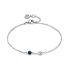 Billede af Spirit Icons Lucky Blue armbånd sølv m. cz (17-19 cm)