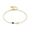 Billede af Spirit Icons Lucky Blue armbånd forgyldt sølv m. cz (17-19 cm)