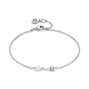 Billede af Spirit Icons Lucky Pink armbånd sølv m. cz (17-19 cm)