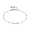 Billede af Spirit Icons Lucky Pearl armbånd sølv m. fvp+cz (17-19 cm)
