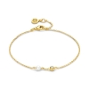 Billede af Spirit Icons Lucky Pearl armbånd forgyldt sølv m. fvp+cz (17-19 cm)