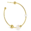 Billede af Jane Kønig Big Atomic Pearl Hoop ørering forgyldt sølv m. fvp (1 stk.) 