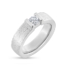 Billede af Ring m. syn. sten 4,5 mm.14 kt. hvg.