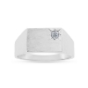 Billede af Herrering m. lukket bund syn. sten 3 mm. 14 kt. hvg.