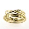Billede af Ring med guldtråde 3 brillanter a 0,01 w/vs. 14 kt. (Trådring)