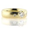 Billede af Ring fattet med hjerte sl. diamant + 2 brill. a 0,03 w/vs.  14 kt.