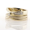 Billede af Dobbelt ring, 9 brillanter 14 kt.