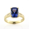 Billede af Ring 4 grab. fatning, fattet Tanzanit  og 6 brill. a 0,01 w/vs. 18 kt.
