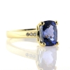 Billede af Ring 4 grab. fatning, fattet Tanzanit  og 6 brill. a 0,01 w/vs. 18 kt.