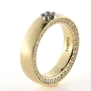 Billede af Ring med 37 brill. a 0,015 w/vs. + hvg. blomst 5* 0,01 + 1* 0,02 w/vs. 14 kt. rosa
