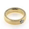 Billede af Ring med 37 brill. a 0,015 w/vs. + hvg. blomst 5* 0,01 + 1* 0,02 w/vs. 14 kt. rosa